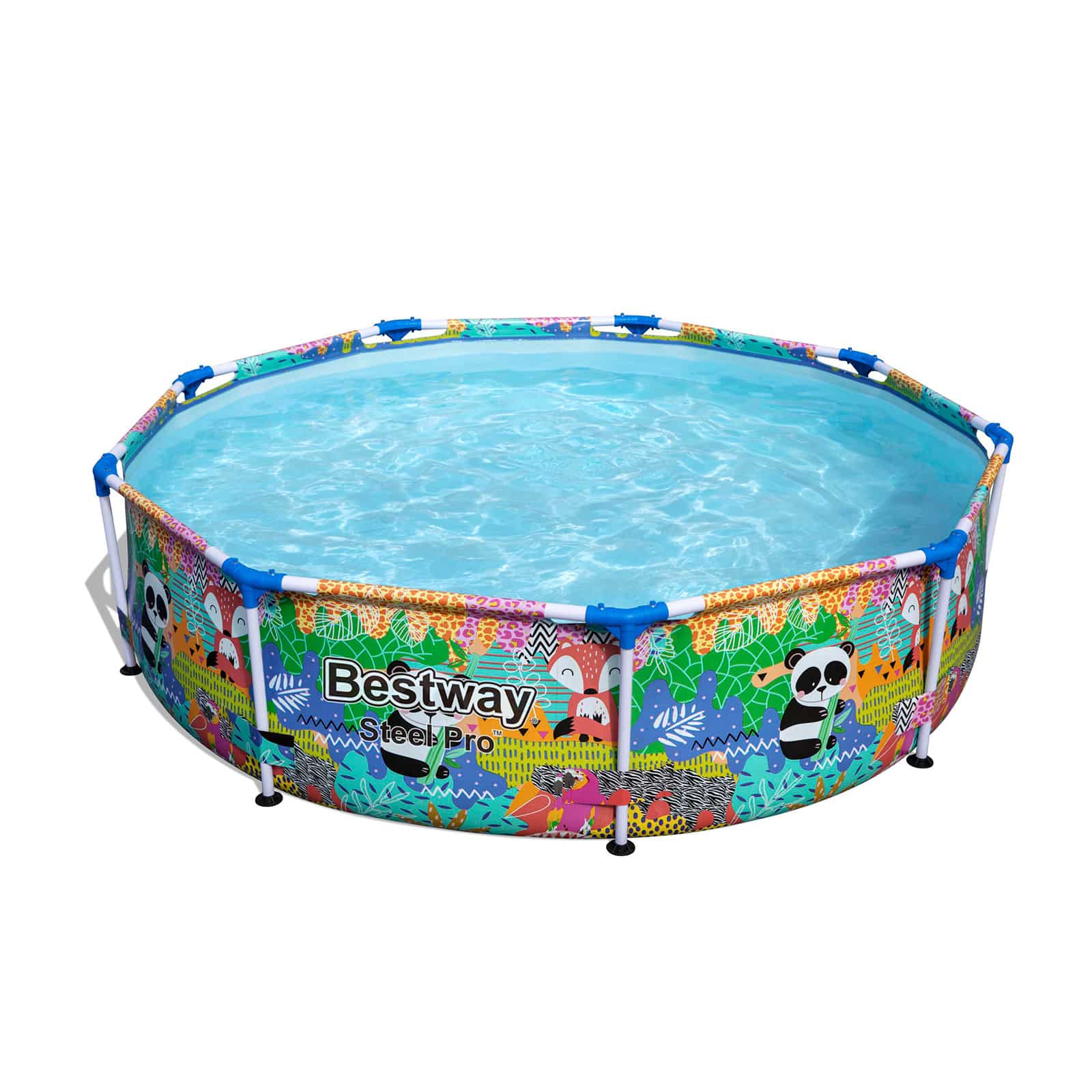 Set de piscina desmontable Bestway Steel Pro diseño animales 2.74 m x 66 cm