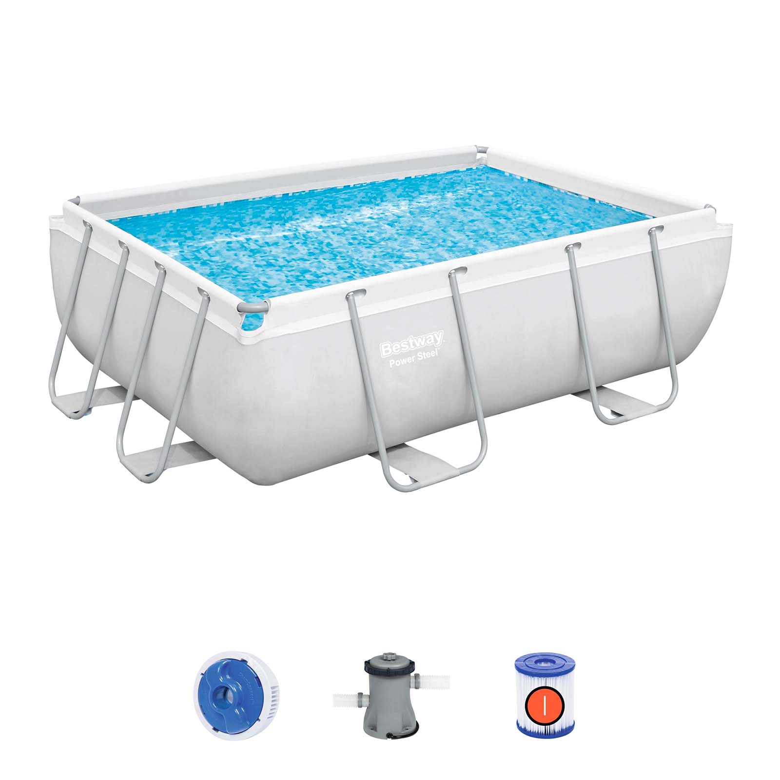 Set de piscina desmontable Bestway Power Steel 2.82 m x 1.96 m x 84 cm