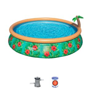 Piscina Hinchable Fast Set Bestway Paradise Palms 457×84 cm con depuradora Cartucho 2.006 L/H