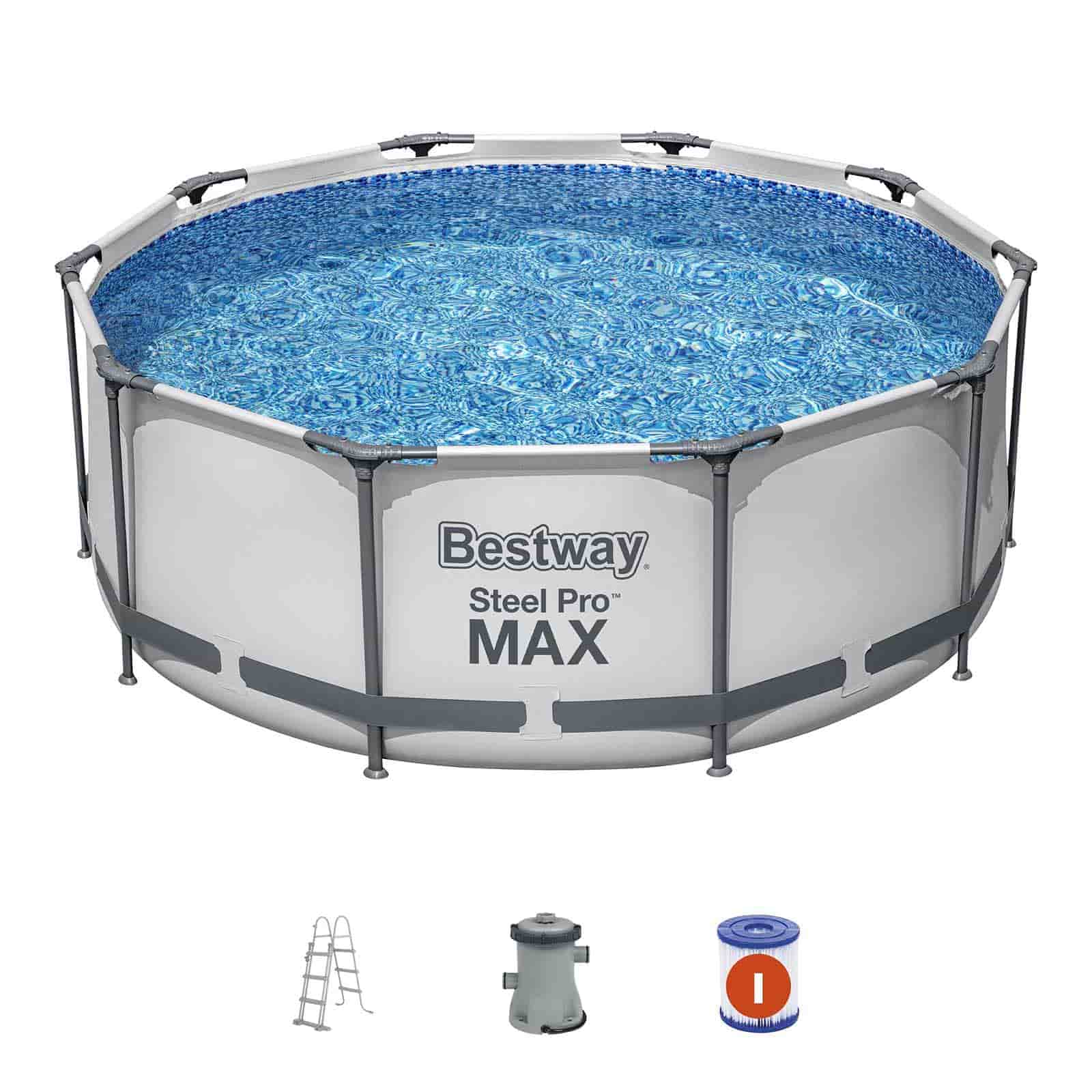 Bestway Steel Pro MAX redonda 305×100 cm – Conjunto de Piscina Desmontable