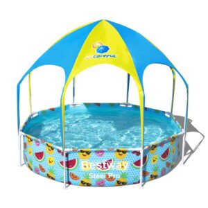 Conjunto de piscina circular sobre superficie Chapoteos a la sombra Steel Pro UV Careful de Bestway