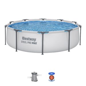Conjunto de piscina sobre superficie Steel Pro MAX de Bestway de 3.05 m x 76 cm